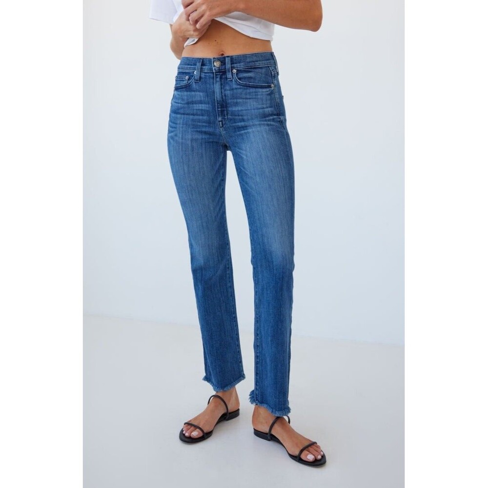 AYR Straight Leg Jeans in Medium Blue Wash